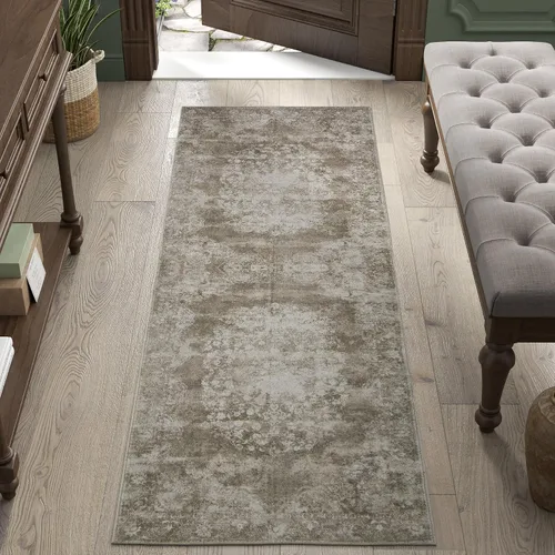 Vista 26 de jinchan Fiora - Alfombra lavable de área pequeña, alfombra de entrada floral de medio círculo de 2 x 3, tapete de media luna de pelo bajo, suave