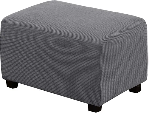 Vista 80 de H.VERSAILTEX Funda Deslizable para Otomana Rectangular Ajuste de Longitud 29"-34" Reposapiés Fundas Deslizables para Sofá Funda para Taburete