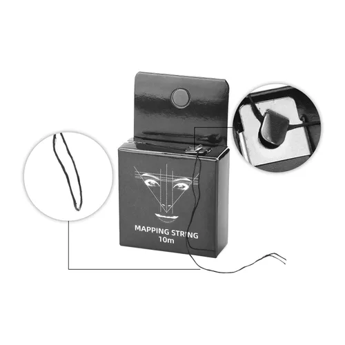 Vista 3 de JimKing Cuerda de mapeo de cejas, herramienta de medición de cejas, cuerda de microblading preentintada, línea de mapa premium para modelado