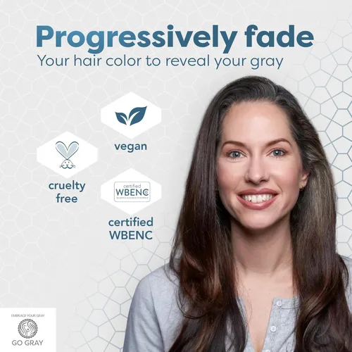 Vista 2 de Go Gray Sistema de tratamiento (desvanecimiento), el champú y acondicionador clarificante Duo ayuda a decolorar gradualmente el color permanente