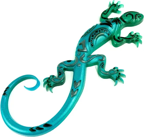 Vista 4 de Moldes de silicona de resina para colgar en la pared, adorno decorativo de arte animal, molde de fundición Gecko para resina epoxi, moldes de resina