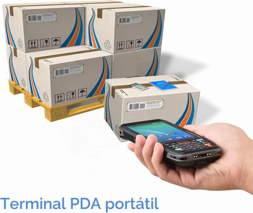 Vista 6 de BISOFICE Pos de mano Android 10.0 PDA Terminal 1D/2D/QR escáner de código de barras Soporte 2/3/4G WiFi BT Comunicación con pantalla táctil de 4.0