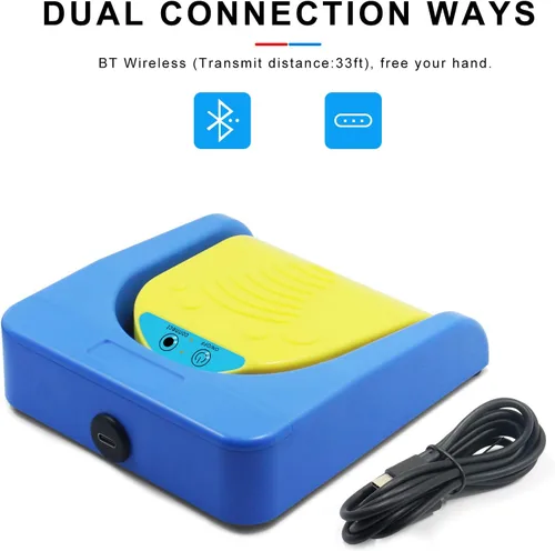 Vista 3 de Pedal de pie USB para PC, combinación de teclas inalámbrica, teclas de acceso directo, tecla de acceso rápido, movimiento de una tecla