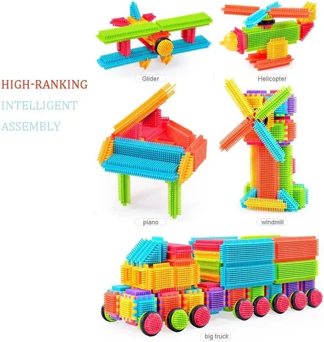 Vista 3 de Teytoy 100 piezas de bloques de construcción con forma de cerda para niños pequeños