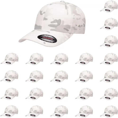 Vista 28 de Gorra de béisbol Flexfit Wooly Combed Premium de 6 paneles estructurada Ajuste elástico Paquete al por mayor disponible Negro