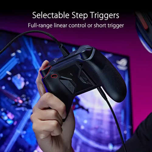 Vista 3 de ASUS ROG Raikiri officially licensed Xbox controller, remappable buttons & triggers, 2 rear buttons, step & linear triggers, adjustable joystick