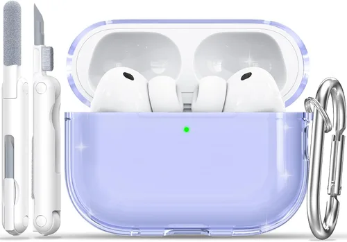 Vista 70 de RFUNGUANGO AirPods Pro Funda Transparente TPU Suave Transparente Blanco