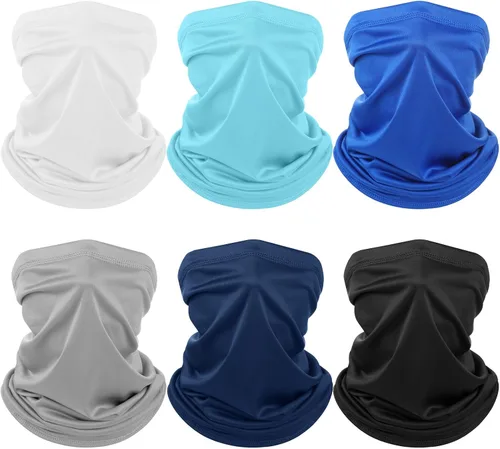 Vista 16 de Geyoga 6 piezas de protección UV para el verano, polaina de cuello refrescante, ropa para la cara, polaina para cuello, bufanda, protector solar
