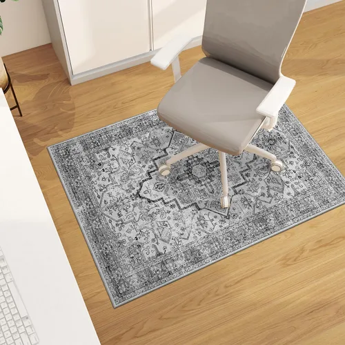 Vista 43 de Tapete para silla de oficina para suelo de madera dura, 48"x36" tapete protector de escritorio de computadora de fácil deslizamiento para silla Hoja