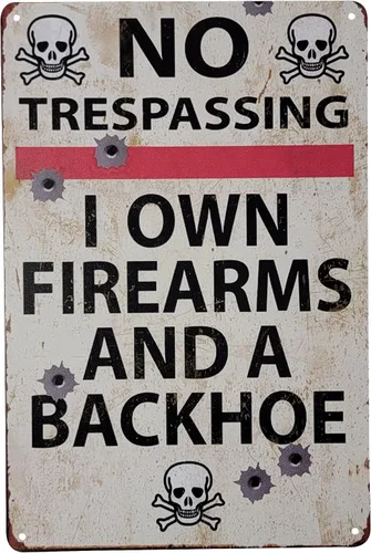 Vista 10 de WARNING No Trespassing – Forget About the Dog, Beware of the Wife" - Cartel de metal divertido de 12 x 8 pulgadas para el hogar, patio, garaje