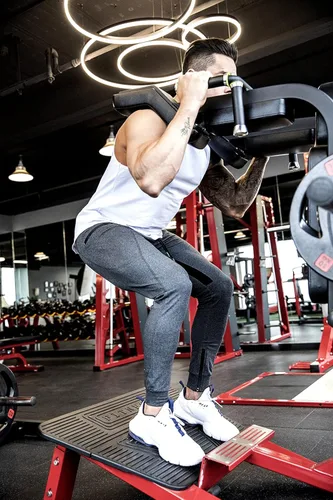 Vista 6 de MAIKANONG Pantalones deportivos de gimnasio para hombre estilo casual pantalones de entrenamiento cónicos para gimnasio entrenamiento