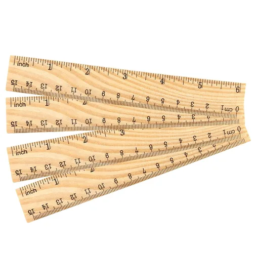 Vista 5 de 144 reglas de madera de 6 pulgadas, 5.9 in, 2 escalas de madera precisa, herramienta de medición de madera de doble cara para estudiantes
