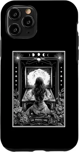 Vista 29 de The Pinball Girl Retro Arcade Game 80s Tarot Card Skeleton Case for iPhone 17