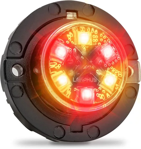 Vista 18 de Lamphus SnakeEye III - Luz estroboscópica de posición oculta [SAE Clase 1] [IP67 Impermeable] [72 Modos de flash] [Función TBT] Luces de advertencia
