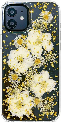 Vista 23 de Abbery - Funda diseñada para iPhone 12/12 Pro con purpurina, transparente y linda con diseño de mariposa, correa para la muñeca, brillante
