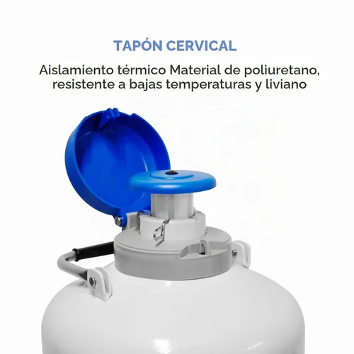 Vista 4 de Tanque de nitrógeno líquido 3L Contenedor criogénico Aleación de aluminio Nitrógeno líquido Dewar Estático Criogénico, nitrógeno líquido dewar
