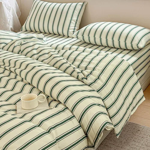 Vista 9 de NSNLGSGC Juego de funda de edredón a rayas blancas y negras para cama individual, funda de edredón a rayas, funda de edredón de microfibra lavada