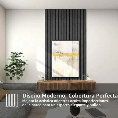 Vista 6 de CONCORD WALLCOVERINGS ™ Paneles de pared de madera, chapas 3D acústicas absorbentes de sonido para reducción de ruido e insonorización, cine