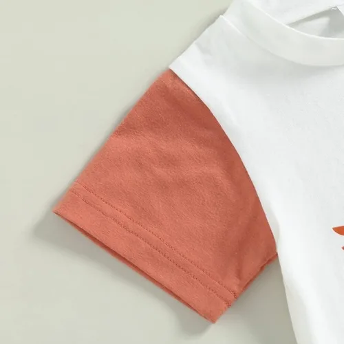 Vista 4 de Conjunto de ropa patriótica con estampado americano para el 4 de julio para bebé y niño del 4 de julio