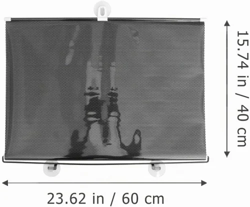Vista 4 de 1 unidad de persiana opaca con ventosas, cortina temporal portátil para ventana de puerta, 24 x 16 pulgadas