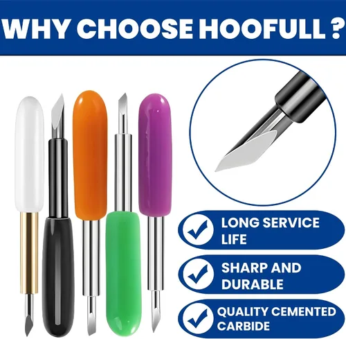Vista 5 de HOOFULL 55 cuchillas de trazador de repuesto compatibles con máquinas Cricut para Explore Air/Maker 1, 2, 3, incluye 2 carcasas, 2 pinzas, punta
