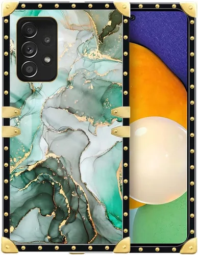 Vista 78 de Funda compatible con Samsung Galaxy A03S 4G, TPU suave de lujo y parte trasera de policarbonato duro para niñas y mujeres, funda protectora a prueba