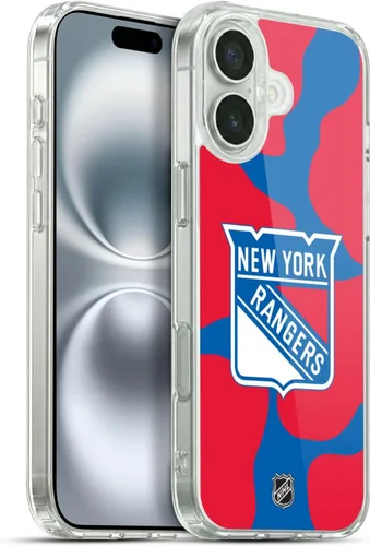Vista 22 de Head Case Designs Funda de gel suave con licencia oficial de la NHL Camouflage New York Rangers compatible con Apple iPhone 7 Plus/iPhone 8 Plus