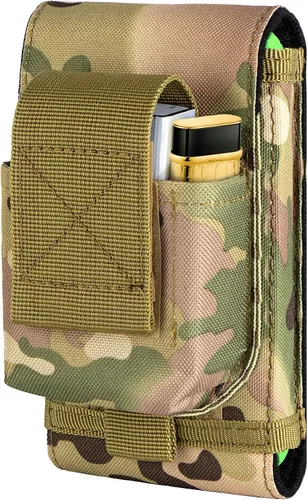 Vista 11 de Funda táctica Molle para teléfono, bolsa compacta para cinturón de cintura con funda para cigarrillos para iPhone 17 Pro Max/16 Pro Max/15 Pro