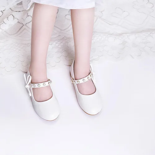 Vista 5 de Zapatos planos de bailarina Mary Jane para niñas pequeñas, zapatos de vestir para bodas, fiestas, ballet, zapatos planos