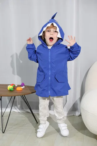 Vista 2 de YOUNGER TREE Impermeable de pato para bebé niño y niña, con capucha y cremallera