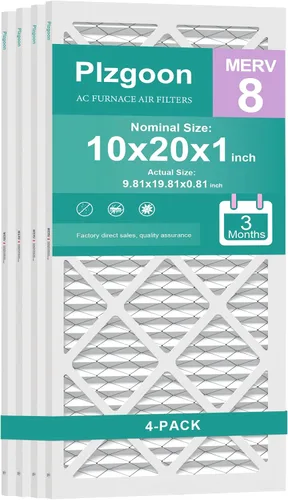 Vista 23 de Filtros de Aire 10x10x1 MERV 8 MPR 600 Paquete de 4 Filtros Plisados para Hogar HVAC AC Calefacción Filtros de Aire Acondicionado para Casa Oficina