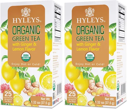 Vista 17 de Hyleys Té verde orgánico sabor a bayas de acai y arándanos - 25 bolsas de té