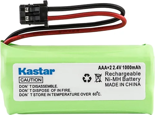 Vista 2 de Kastar Paquete de 2 baterías recargables AAAX2 2.4V MSM 1000mAh Ni-MH para Uniden BT-1008 BT-1016 BT1008S DECT20602 DECT 2080 DECT 2060-2 DWX-207