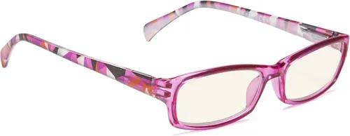 Vista 9 de Gafas de computadora de moda para mujer, diseño de patrones (azul, 0.00)