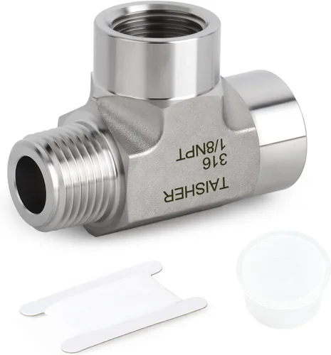 Vista 52 de TAISHER 1 pieza de forja de accesorios de tubería de acero inoxidable 304, 1/2 "NPT macho x 1/2 "NPT hembra x 1/2" NPT accesorios de tubería macho