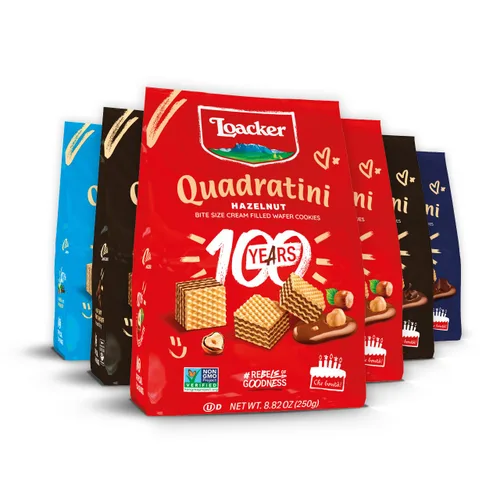 Vista 11 de Loacker Quadratini - Obleas de yogur de arándano de tamaño pequeño