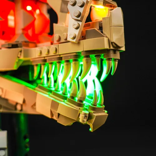 Vista 3 de VONADO Kit de luz LED compatible con Lego Dinosaur Fossils: T. rex Skull 76964 (solo luces, sin modelos) Juego de iluminación creativa Accesorios
