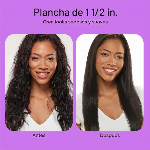 Vista 9 de Conair - Plancha para el cabello, doble cerámica, platos extra anchos de 1 Blanco
