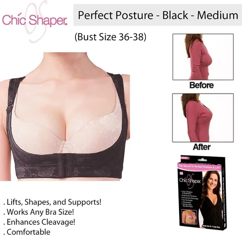 Vista 6 de Chic Shaper perfecta postura, color negro, M, Negro