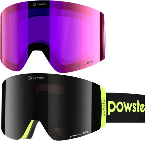 Vista 20 de Ski Goggles Snow OTG Snowboard Goggles Magnetic Interchangeable Lens Frameless UV Protection Anti-fog mobile Skating
