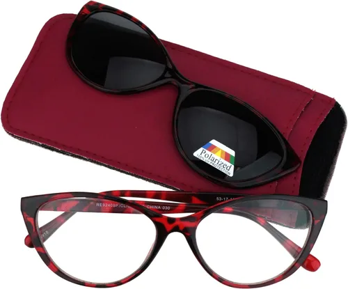 Vista 2 de Cateye - Gafas de sol polarizadas con clip magnético en gafas de lectura bifocales