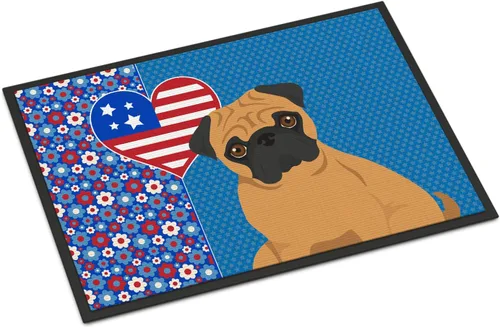 Vista 32 de Caroline's Treasures WDK5119JMAT Airedale Terrier USA - Tapete para interiores o exteriores, 24 x 36 pulgadas, tapete para puerta delantera