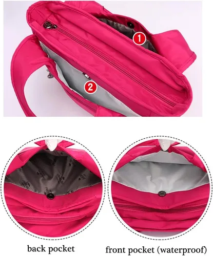 Vista 4 de Collsants Bolso ligero de nailon para mujer, impermeable, bolso de hombro