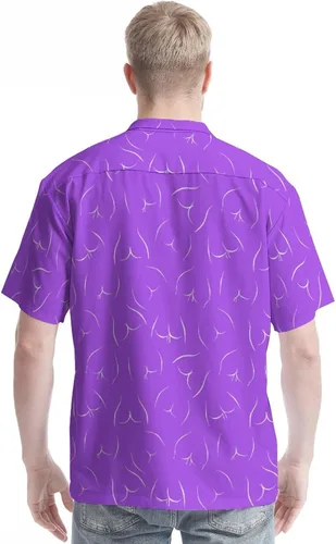 Vista 6 de BONLOR Camisas de los años 80 para hombre, camisas retro de los años 90, camisa hawaiana, camisas con botones, camisa de discoteca, trajes