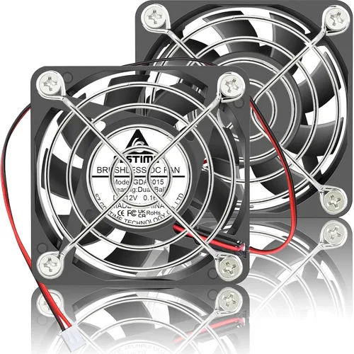 Vista 11 de GDSTIME Ventilador 4010 12 V 1.575 in x 0.394 in 2 pines doble bola DC sin