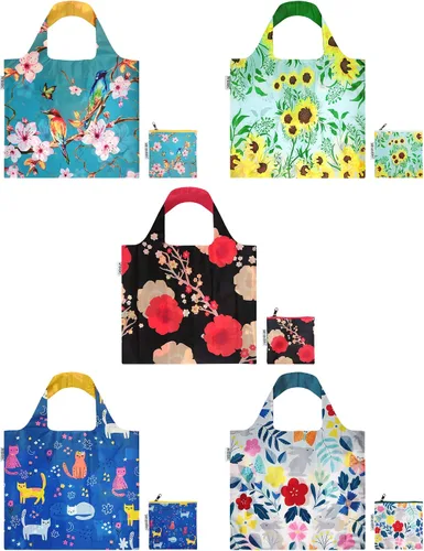 Vista 8 de Wrapables Bolsa de compras reutilizable grande con bolsa exterior (juego de 3)