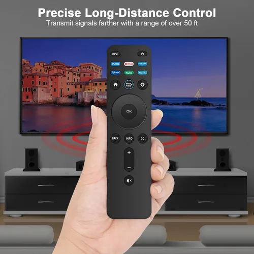 Vista 4 de Control remoto universal XRT260, compatible con televisores inteligentes VIZIO D, M, P, serie V UHD LED LCD, teclas de aplicación de acceso directo