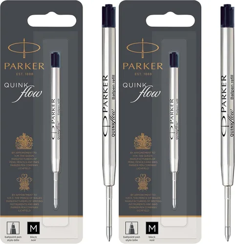 Vista 13 de Parker Quinkflow - Recambio de tinta para bolígrafo, punta media, color negro