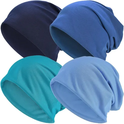 Vista 12 de EINSKEY Gorro ligero holgado para hombres y mujeres, gorro de algodón fino de gran tamaño, gorro de quimioterapia, gorro para dormir nocturno