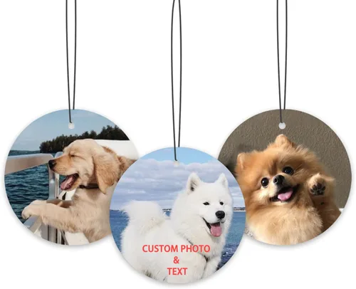 Vista 9 de Ambientador personalizado para automóvil – Ambientador personalizado para automóvil con foto, ambientadores con olor con imagen para colgar adornos